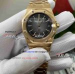 Replica ZF Audemars Piguet Royal Oak 16202 Jumbo Smoked Grey Face Rose Gold Watch